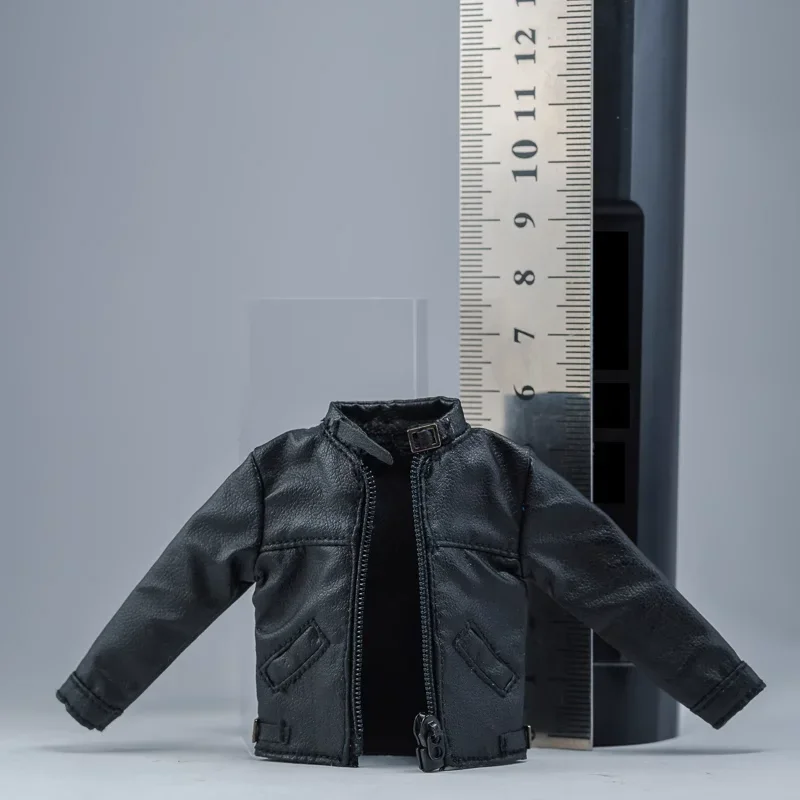 

1/12 Scale Standing Collar Leather Jacket Model for 6'' Romankey，ant