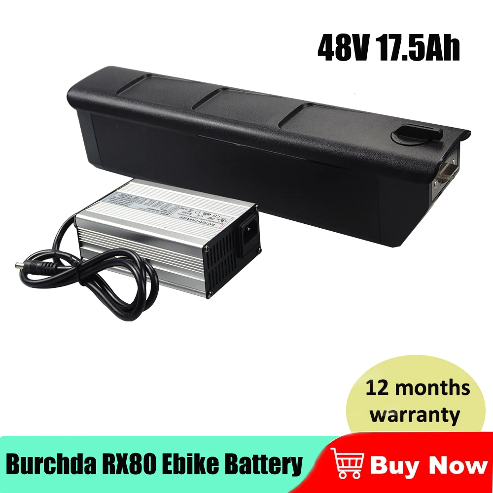 

Jinghma Integrated Tube Battery 48V 17.5Ah840Wh for Burchda RX80 RX50 Off-road Fat Tire Ebike HJMBIKE Radiant City Electric Bike