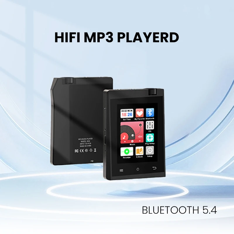 

Portable MP3 Player with Long Battery Life: 56h Playback | 2.8" Touch Screen | 64GB Storage | TF Card Support | Bluetooth 5.4
