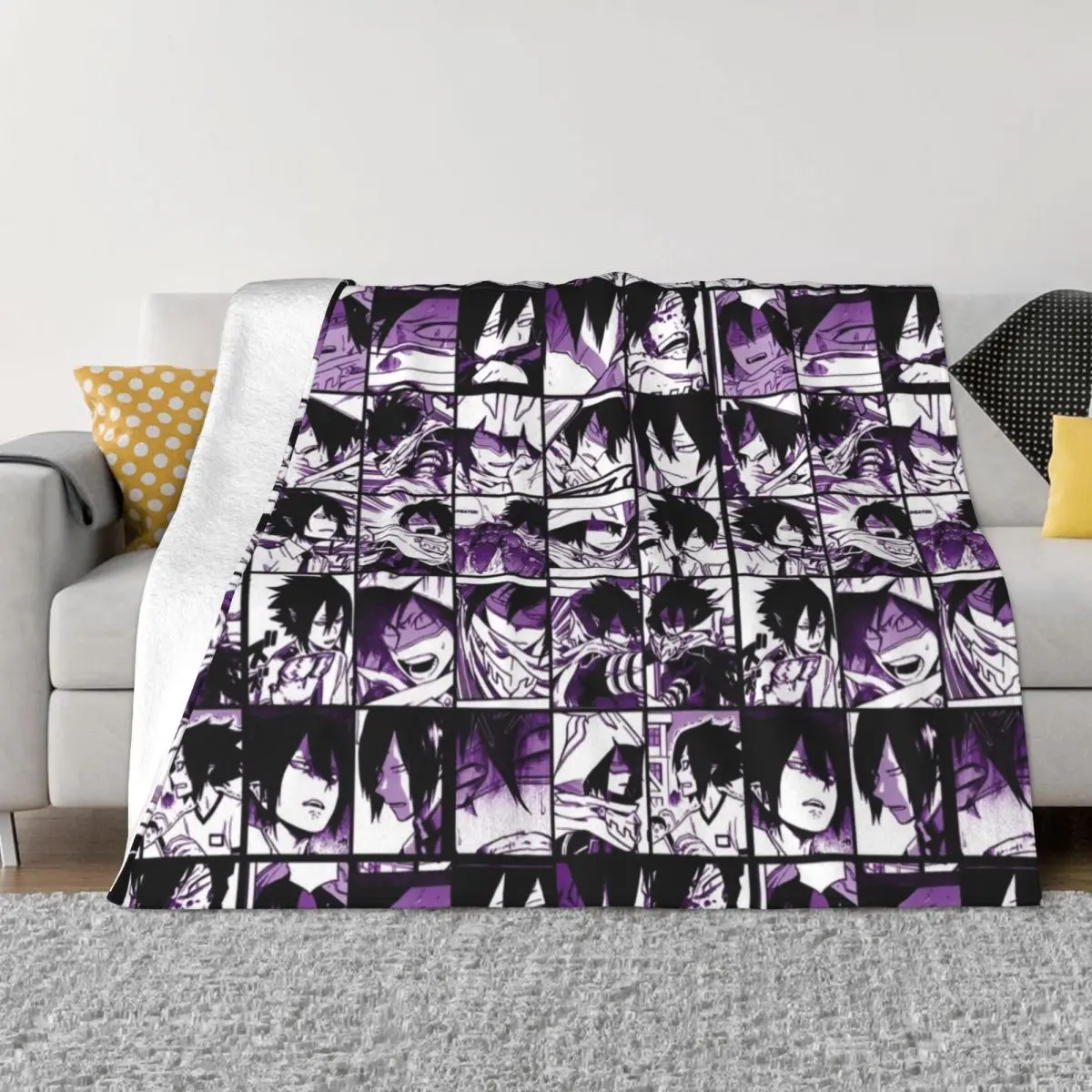 Tamaki Amajiki Collage color version Throw Blanket Shaggy For Decorative Sofa Blankets