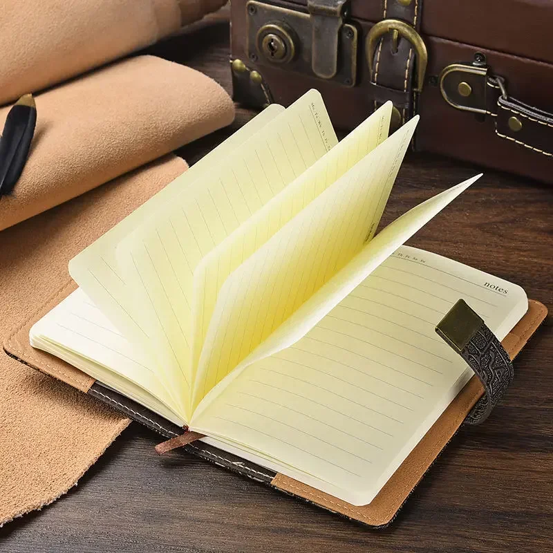 200 Pages A5A6 Code with Lock Diary Book  Notepad Agenda Planner European Style Retro Notebook Simple Hand Account Book Journal