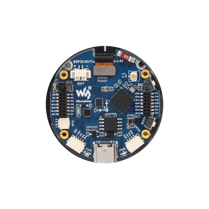 ESP32-S3 1.43inch AMOLED Display Development Board, 466×466, QSPI Interface Round Display, Accelerometer And Gyroscope Sensor