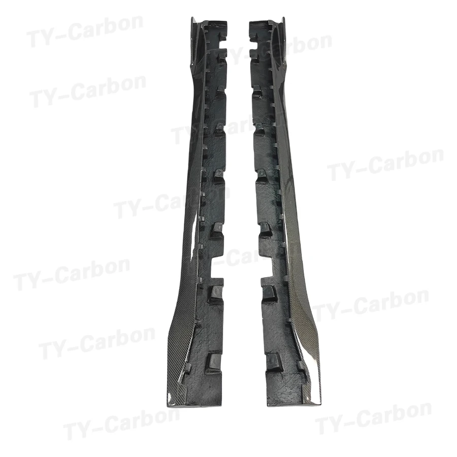 Real Carbon Fiber Side Skirts Diffuser For Ford Mustang 2015-2023 TY Style Side Splitter Car External Accsesories Body Kit FRP