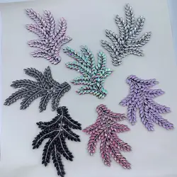 Non-woven base glass diamond leaf wedding dress headdress DIY
