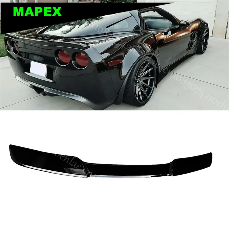 ZR1 Extended Style ABS Plastic Rear Trunk Lid Wing Spoiler For 2005-2013 Corvette C6 Carbon fiber pattern car Accessories