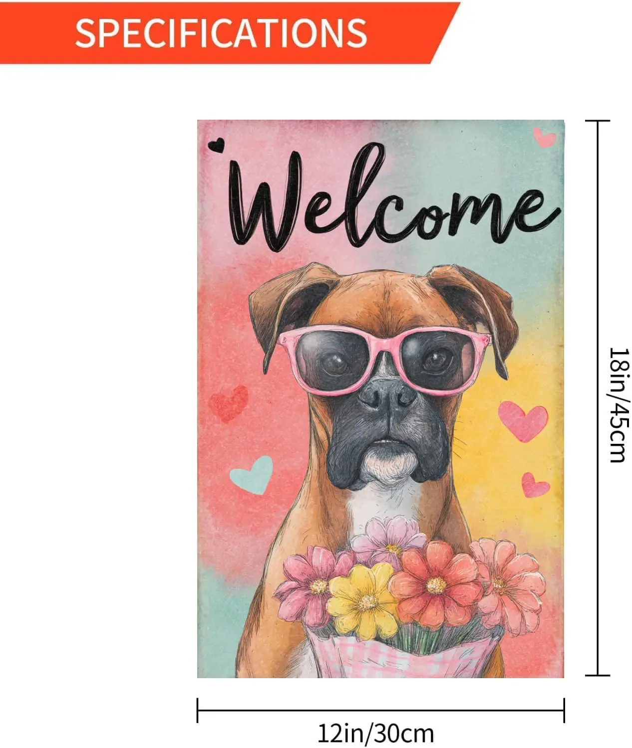 Happy Mother's Day Boxer Dog Garden Flag 12x18 Double-Sided Small Welcome Party Courtyard Lawn Decoration MMZ - view 3