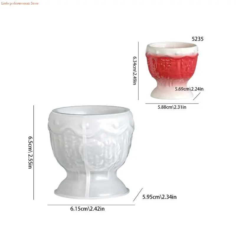 قالب سيليكون كروشيه F92D لأطباق الحلوى اليدوية وأدوات تزيين المنزل #6