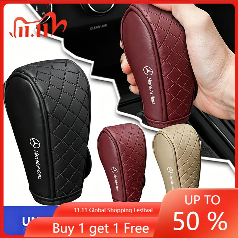 

1Pcs PU Leather Non-slip Wear-resistant Car Shift Handle Stickers For Mercedes Benz C400 C450 C160 C180 C200 C220 C250 C300 C350