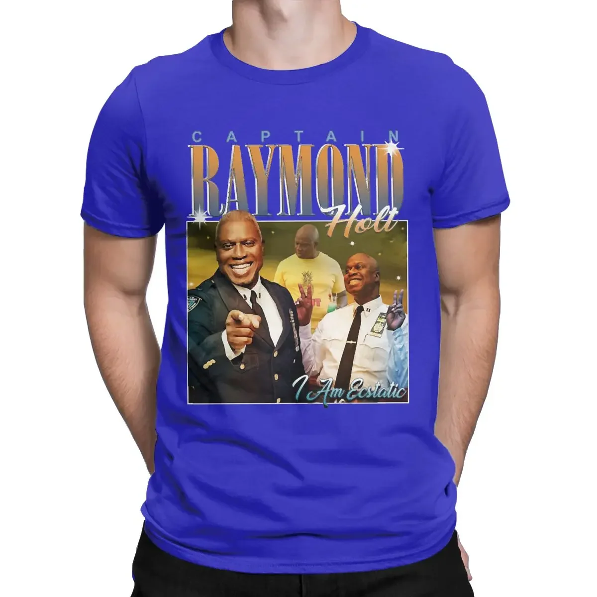 Brooklyn 99 Short Sleeve Tee Shirt Plus Size Clothing Novelty Captain Raymond Holt T-Shirt Men O Neck Pure Cotton T Shirt