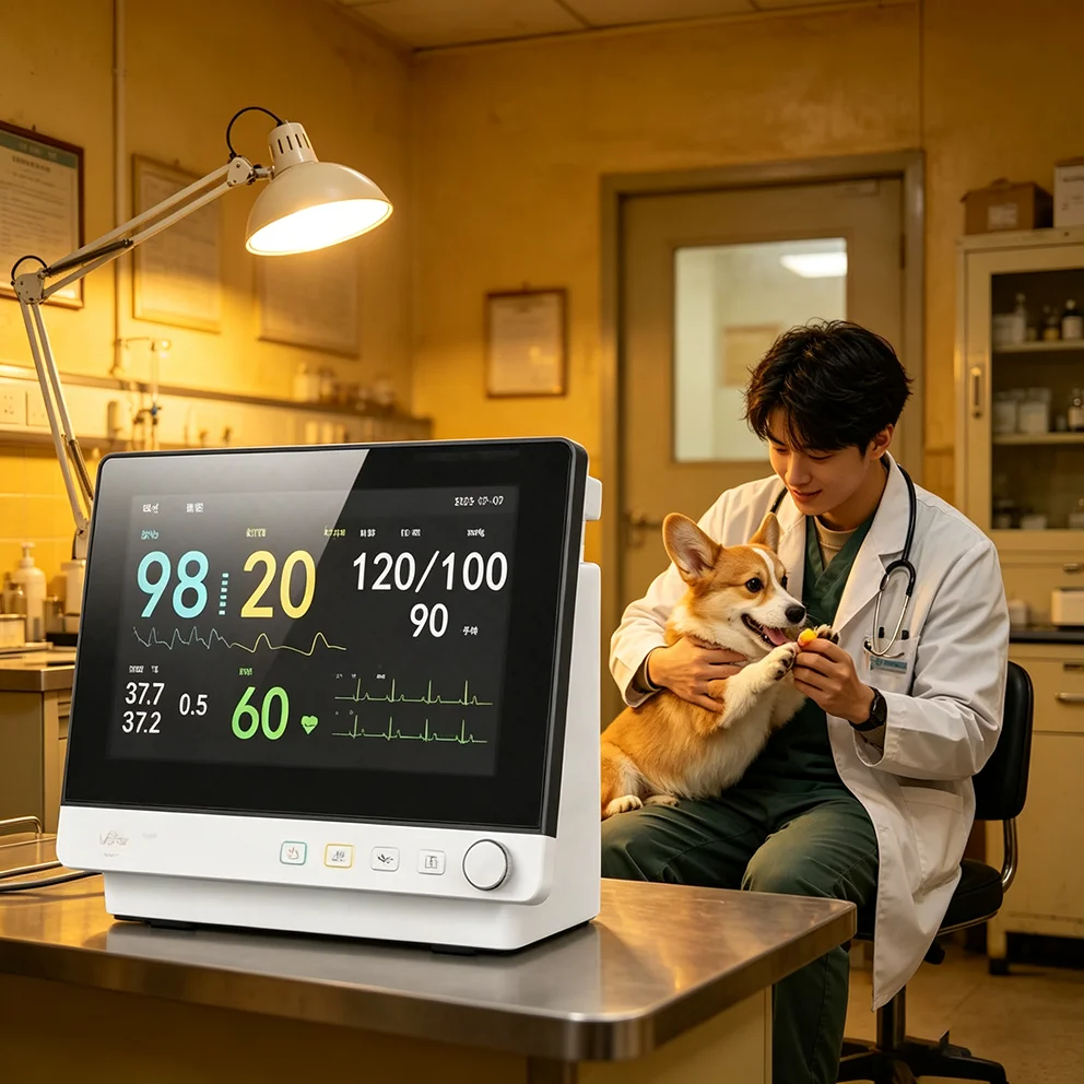 Multi-parameter Veterinary Vita Signs Monitor Animal Use Monitoring Machine Portable Patient Monitor