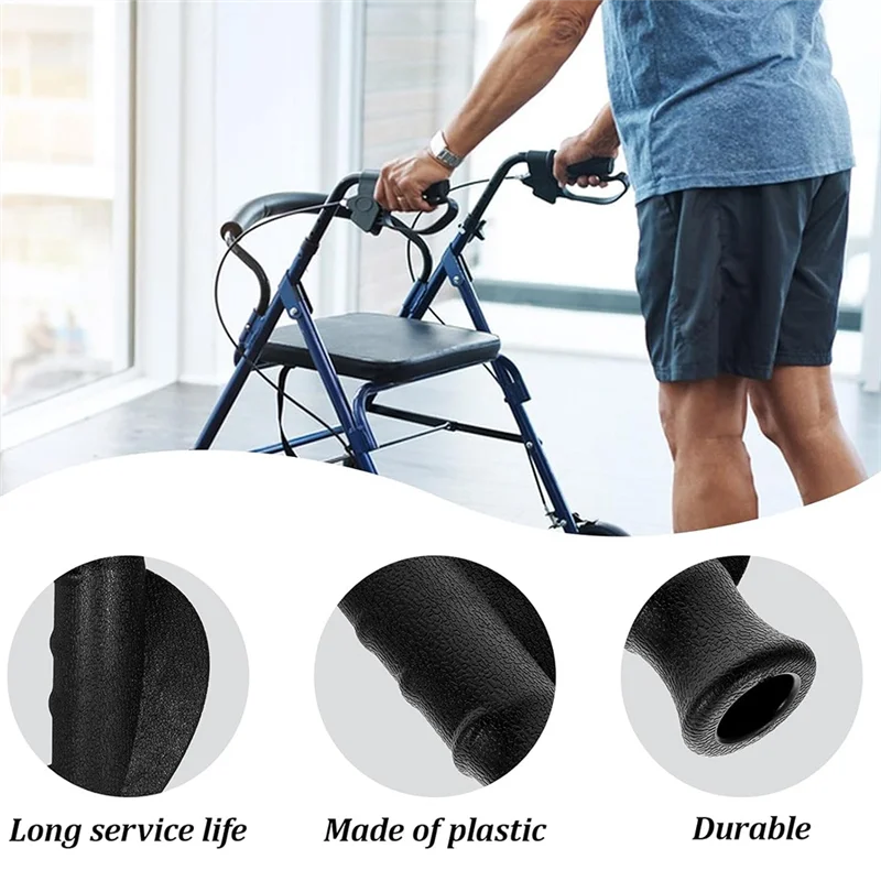 A27F-2 PCS Universal Rollator Hand Grip Rollator Walker Hand Grip For Seniors, Mobility Impaired For 4-Wheel Rollator