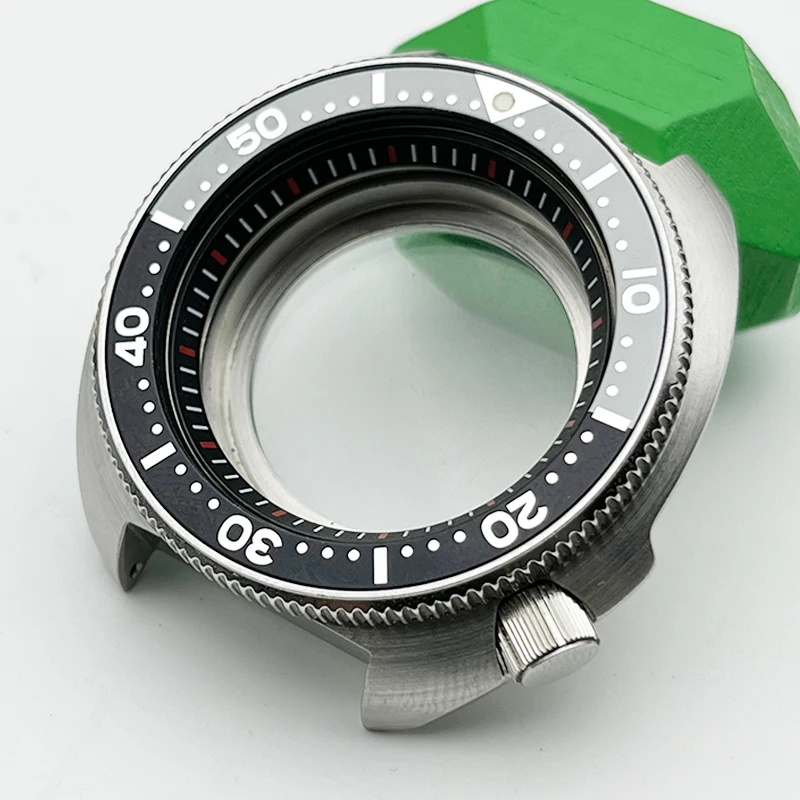 Mod Nh35 Case Skx 6105 6309 Turtle Abalone Past In De Nh35 Nh36 4r 7S Japan Automatische Beweging Saffier Glazen Horlogekast