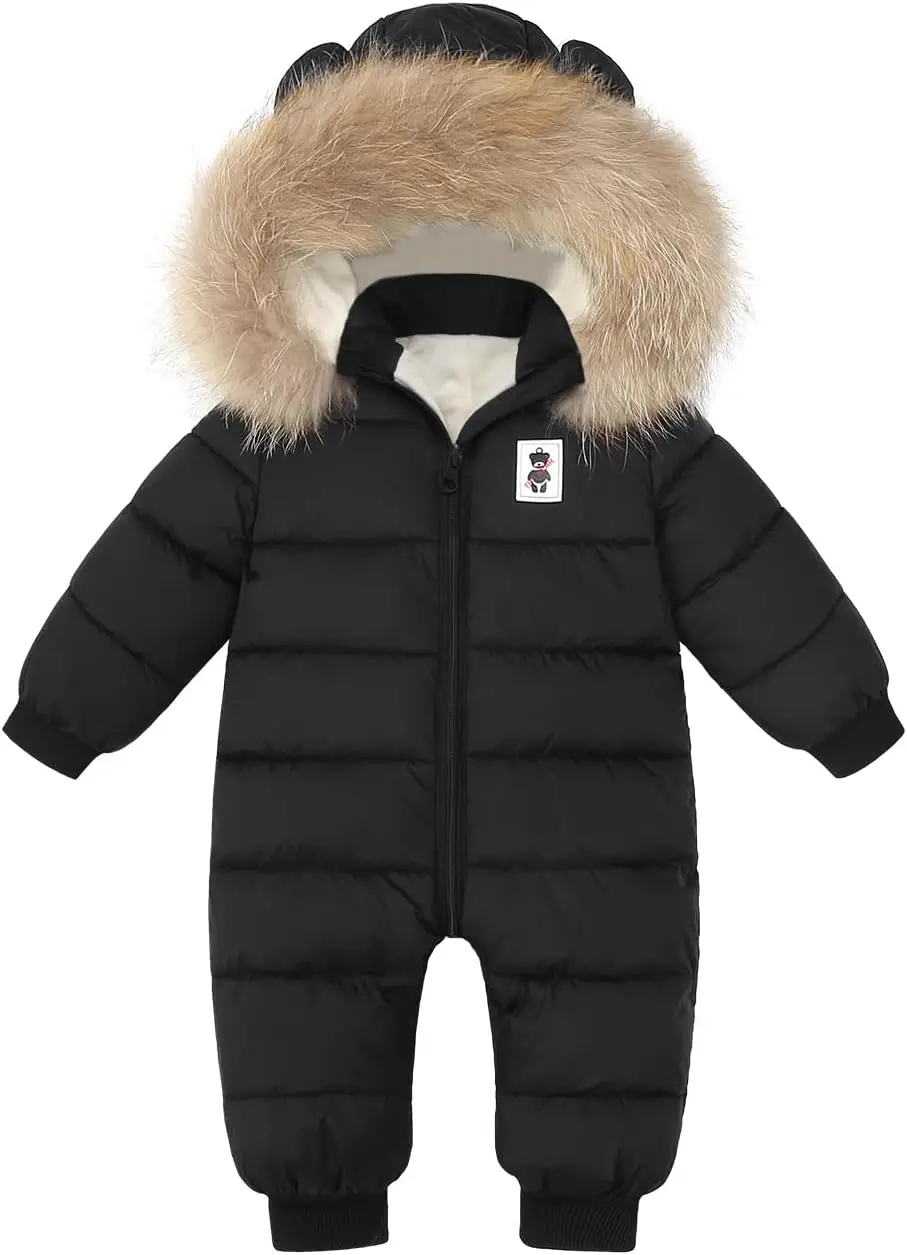 

Зимний зимний комбинезон для маленьких девочек, теплое пальто для новорожденных мальчиков, зимний костюм для малышей, одежда для младенцев