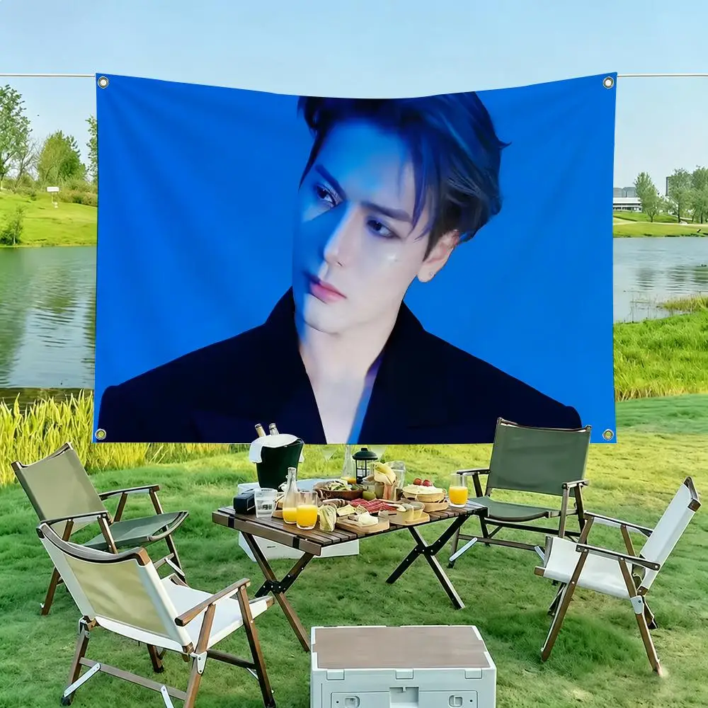 WANG JIA ER Singer Flags Flag Tapestry Outdoor Decor Flaga Decorative Home Objects Barber Shop Decoration