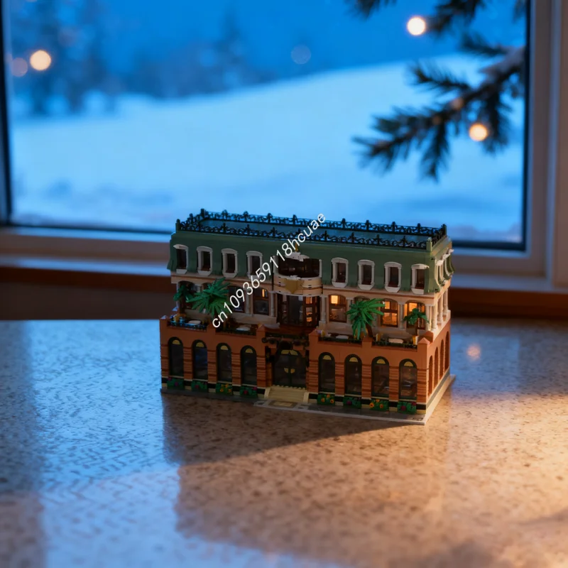 

4332 шт. MOC Grand Studgate Hotel, модульная модель, строительные блоки, сборка, рождественский подарок, сделай сам, креативная образовательная игрушка, кирпич для детей