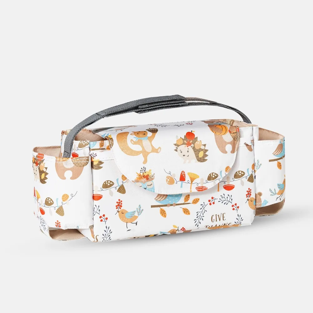 

Multifunctional Baby Stroller Bag Large Capacity Waterproof Stroller Storage Hanging Bag Baby Care with Multiple Pockets