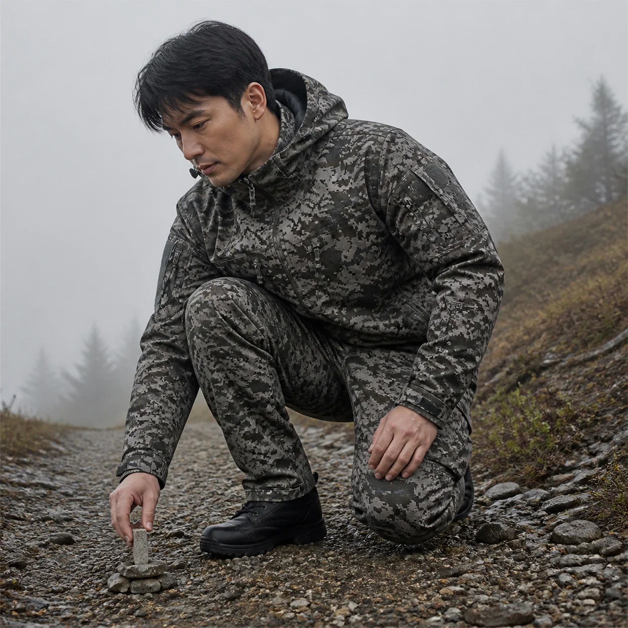 2026 Outdoor TAD Shark Skin Soft Shell Jacket Set for Autumn and Winter, Cold Resistant, Warm and Waterproof Outerwear