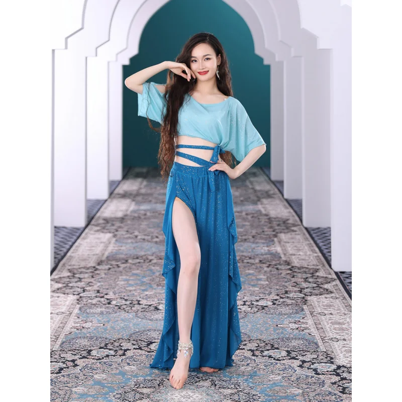 Pantalones de práctica de danza del vientre para mujer, traje de actuación para principiantes, primavera y verano, 2025
