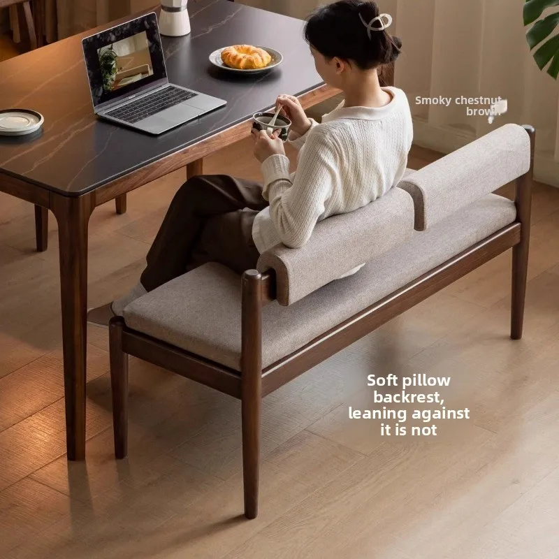 원목 벤치, 부드러운 등받이 벤치, 침대 옆 벤치