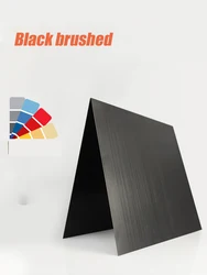 Black Brushed Anodized Aluminum Plate With a Thickness Of 0.5/0.8/1.5/2mm, Suitable For Laser Engraving Parts