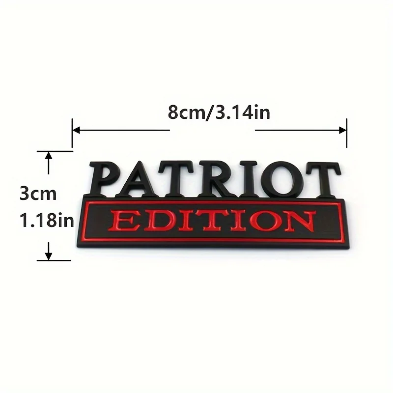 Patriot Edition Emblem Sticker Patriot Car Emblem 3D Badge Sticker Decal Car Truck Replacement Compatible with Universal for Uni