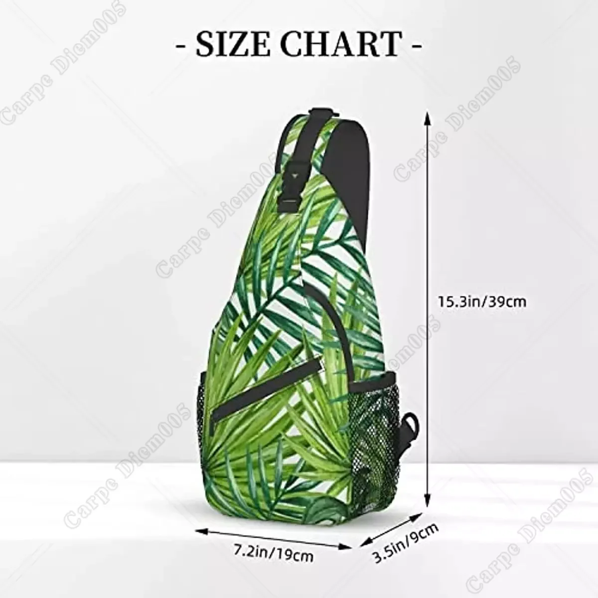 Cherry Blossom Crossbody Rope Triangle Rucksack Canfeng Sling Backpacks Travel Hiking Daypack Rope Crossbody Shoulder Bag