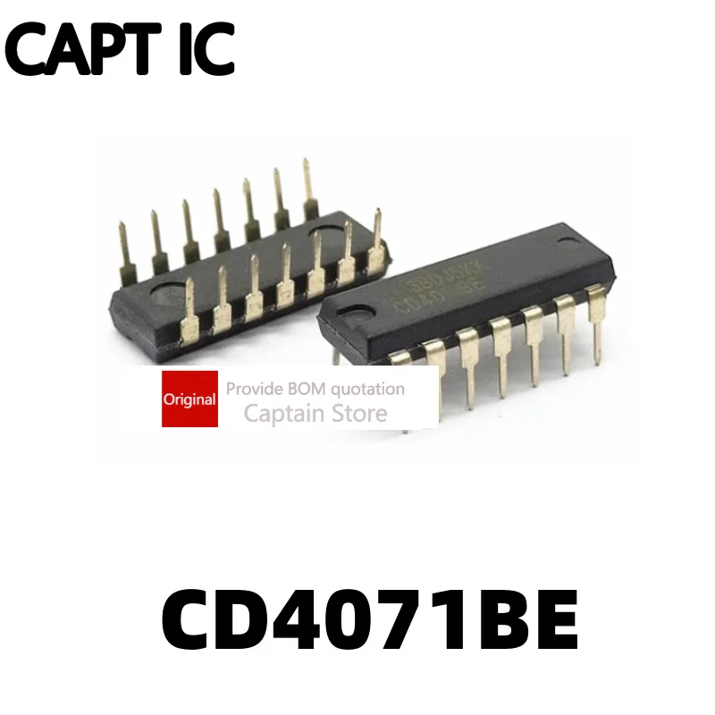 1PCS CD4071 CD4071BE DIP14 logic chip quad 2 input or gate