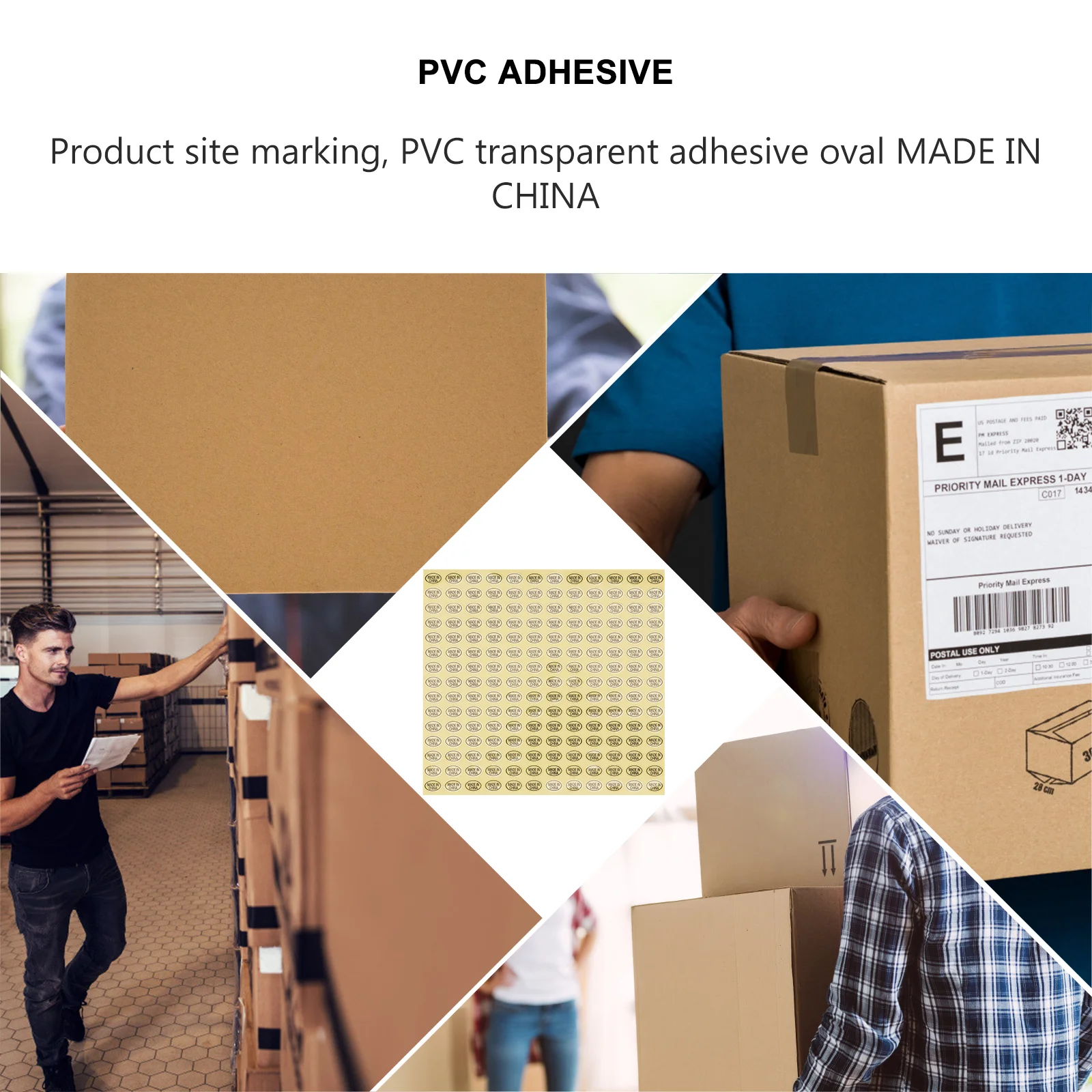 

11700 Pcs Waterproof Stickers Yellow Background Black China Labels Self Adhesive Package Imported