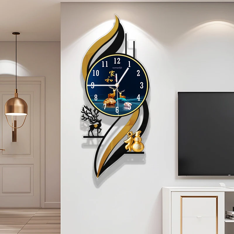 Reloj De Pared estético De cuarzo, Mural De arte Interior, Reloj De Pared Digital De lujo para restaurante, Xenomorph, Reloj De Pared, decoración del hogar