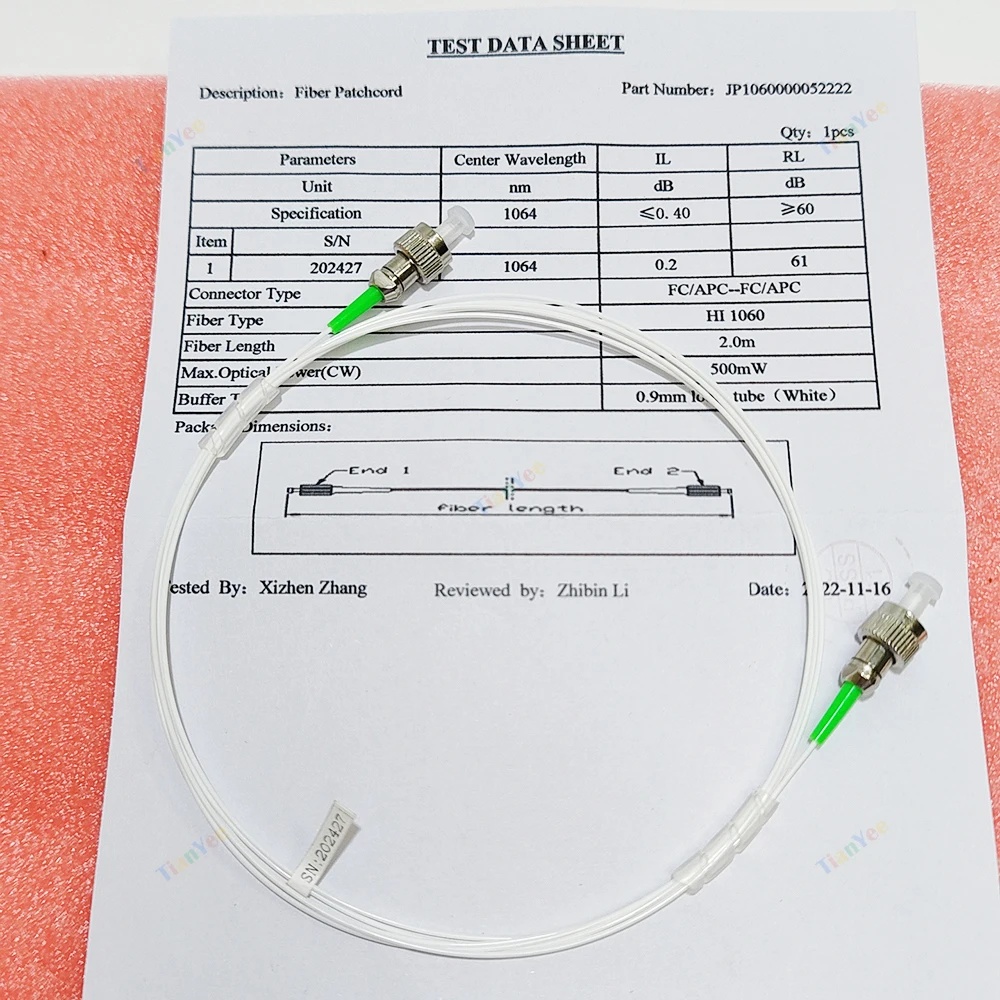 Imagem -04 - Polarização Ótica do Jumper Hi1060 1064nm da Fibra de fc Apc Upc pm Que Mantém o Cabo de Remendo para o Laser 1060nm fc Sma do Semicondutor