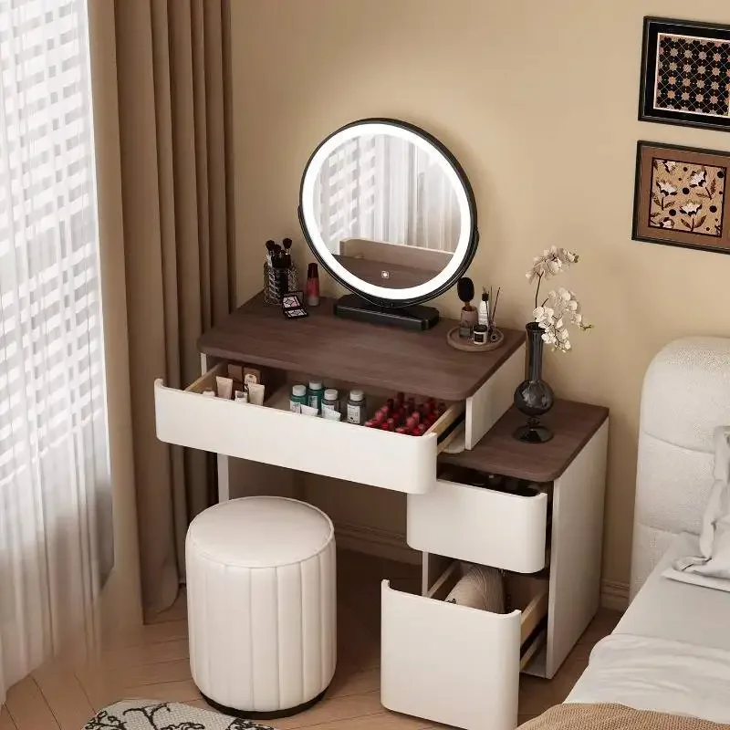 #Shelves Small Vanity Desk Essentials Decoration Corner Drawers Dressing Table Adult Room Stuff Muebles De Dormitorio Furnitures