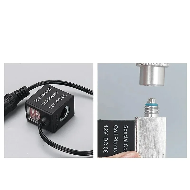 Aluminum Alloy CO2 Solenoid Valve Regulator Electric Low Temperature Magnetic Valve For Fish Tank Aquarium Accessories DC12V