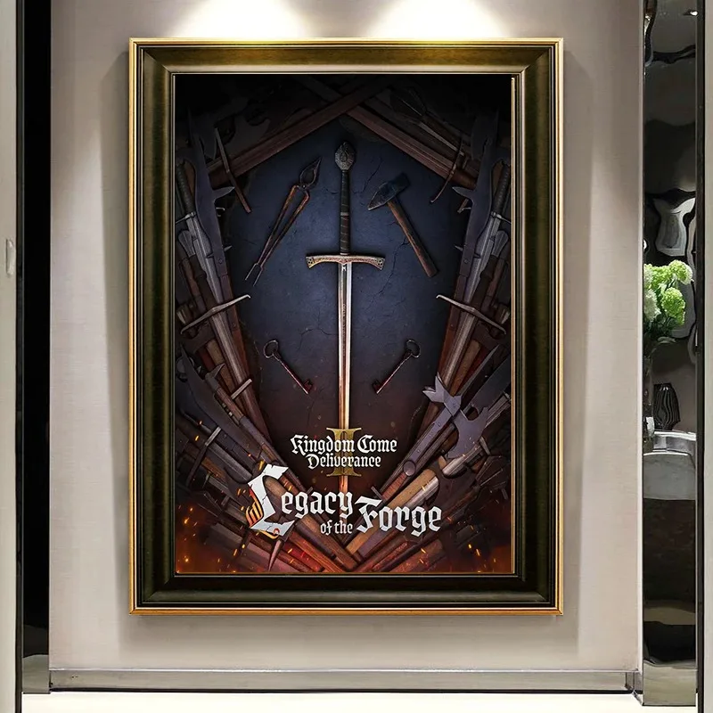 Medieval Knight Vintage Video Game Poster Premium Art Print Aesthetic Living Room Bedroom Wall Decor Man Cave Cool Gift Gamer