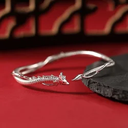 Vintage Advanced Sense Dragon Adjustable Opening Bracelet For Women Girls Cute Delicate Bangles Party Jewelry Accessories Gifts