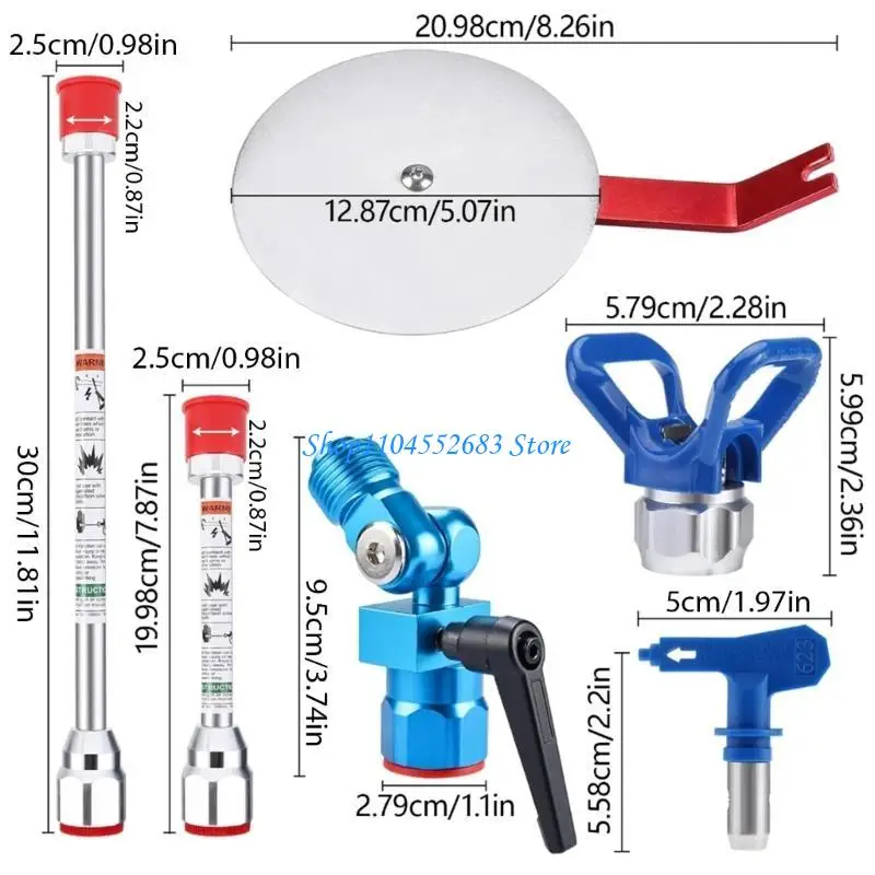 Y6GD Airless Guide Color Separation Baffle Guide Accessory Tool with Nozzle Tip & Extension Rod Easy to Use