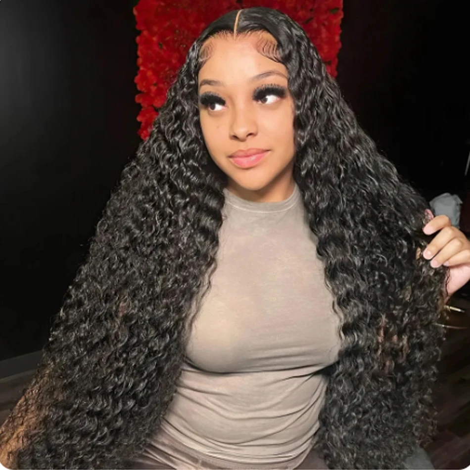 

Glueless Wig Human Hair Ready To Wear Water Wave 13x4 HD Lace Frontal Human Hair Wigs Curly Lace Front Human Hair Wig PrePlucked