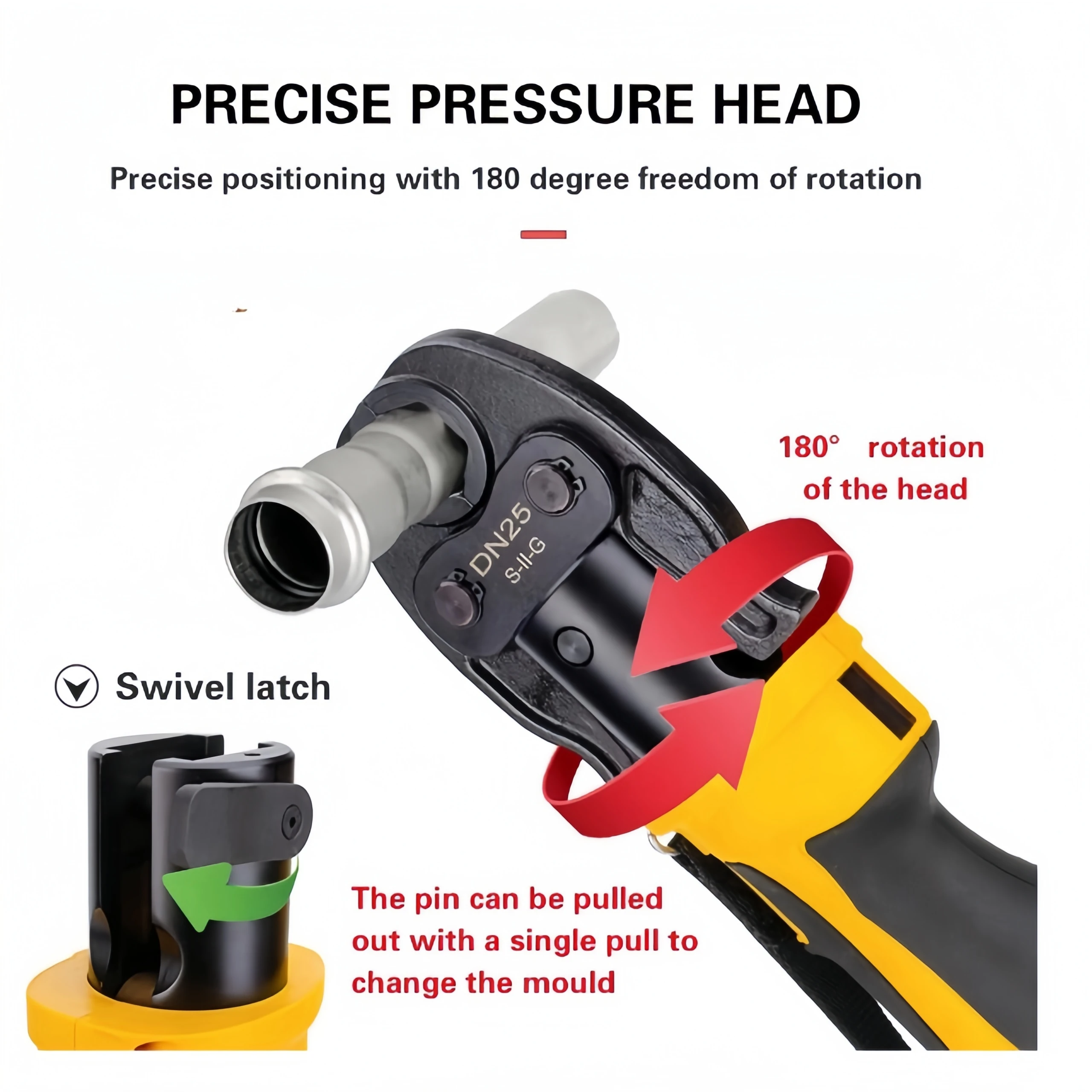 Portable Battery-Powered Industrial Plumbing Tools Kit Set Compact 1/2-1 Pro Press Jaw Crimping For Copper Tube Stainless Steel