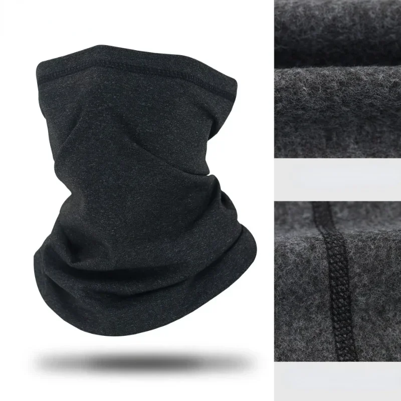 2024 New Windproof Winter Men\'s Scarf Neck Warmer Tube Fleece Balaclava Ski Mask Motorcycles Cycling Camping Hiking Scarves
