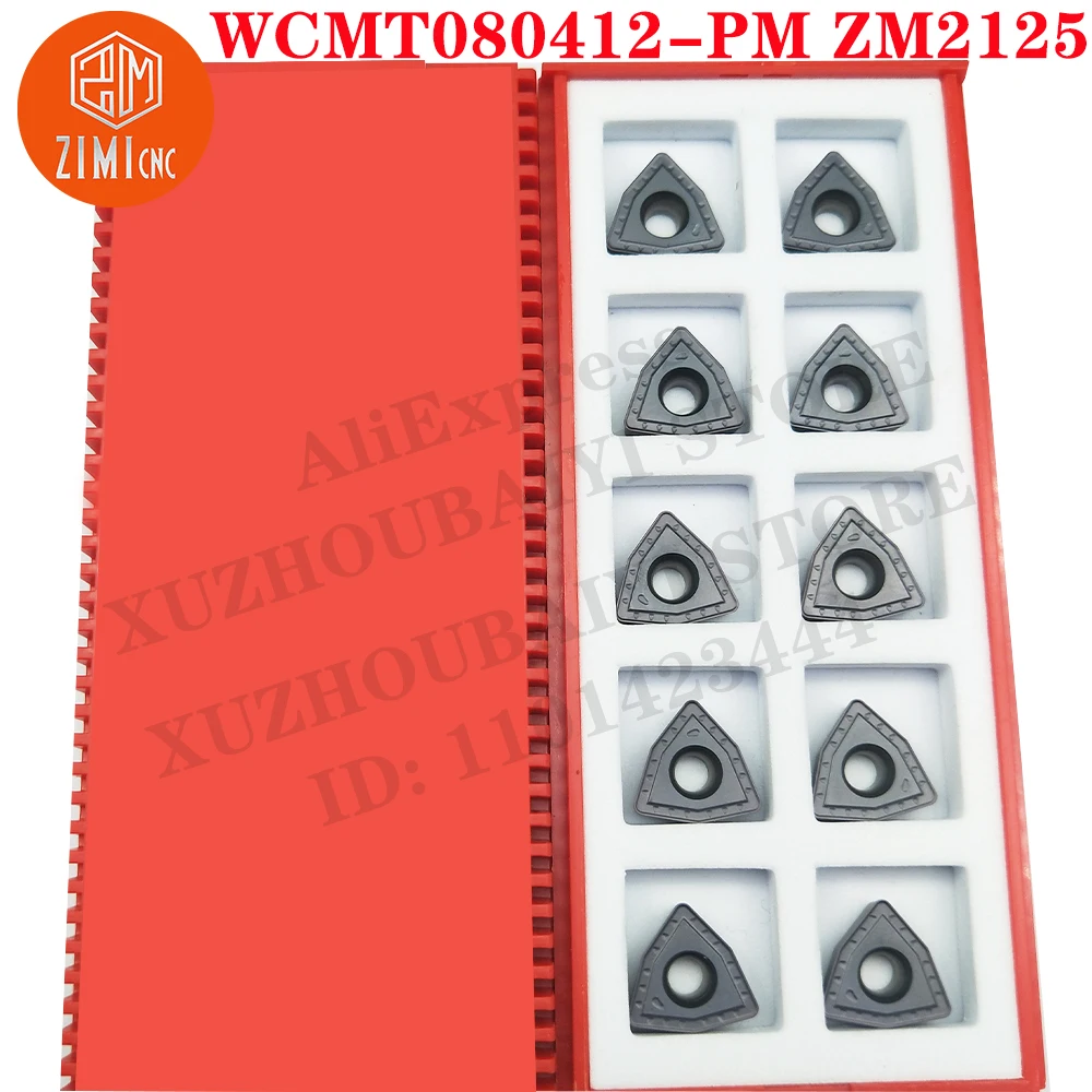 WCMT080412-PM ZM2125 WCMT080412-PM Carbide U Drill Inserts Indexable Turning Tools Cutter Lathe Blade CNC tools cutting tools