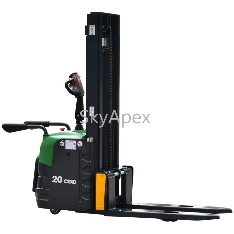 

High Configuration 2.0 Ton Wide Leg Electric Hydraulic Stacker Customized Model CE ISO Certified For Warehouse Cargo Handling
