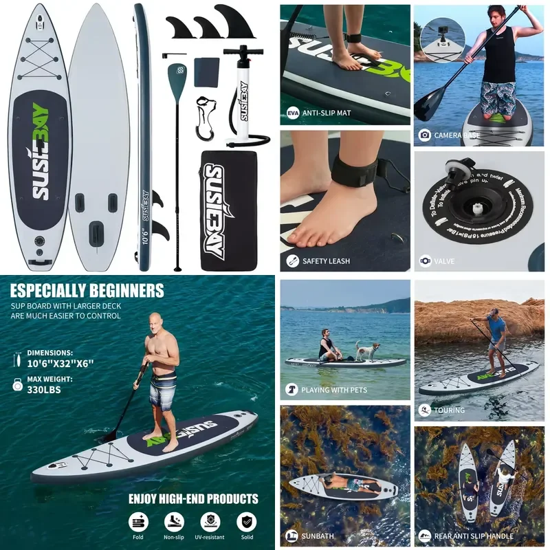 US Warehouse in Stock Fast Shipping Sup Board Water Sport Surfboard Inflatable Paddle Board for Fishing and Waving