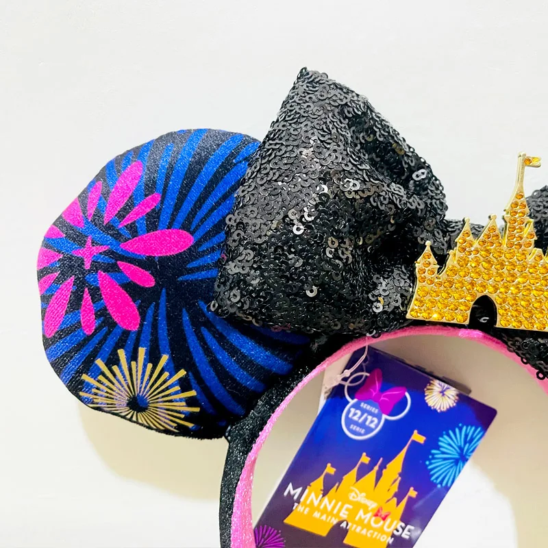 Disney Mickey Ears Headband Firework The Castle Hairband Sequins Cosplay Hairband Minnie Mouse Headband Gift For Women