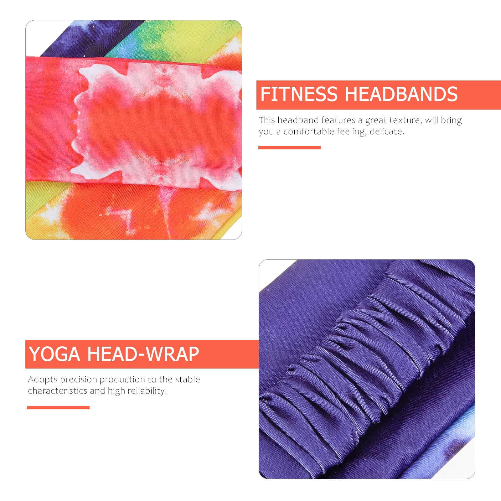 4 قطعة التعادل صبغ عصابات رأس رياضية امتصاص الرطوبة فتل العرق اللياقة البدنية رئيس التفاف اليوغا الجري الفرقة للنساء للجنسين #1