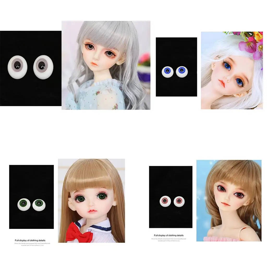 Muñecas de seguridad de vidrio de 2 uds., 10mm, accesorios para marionetas de juguete, manualidades