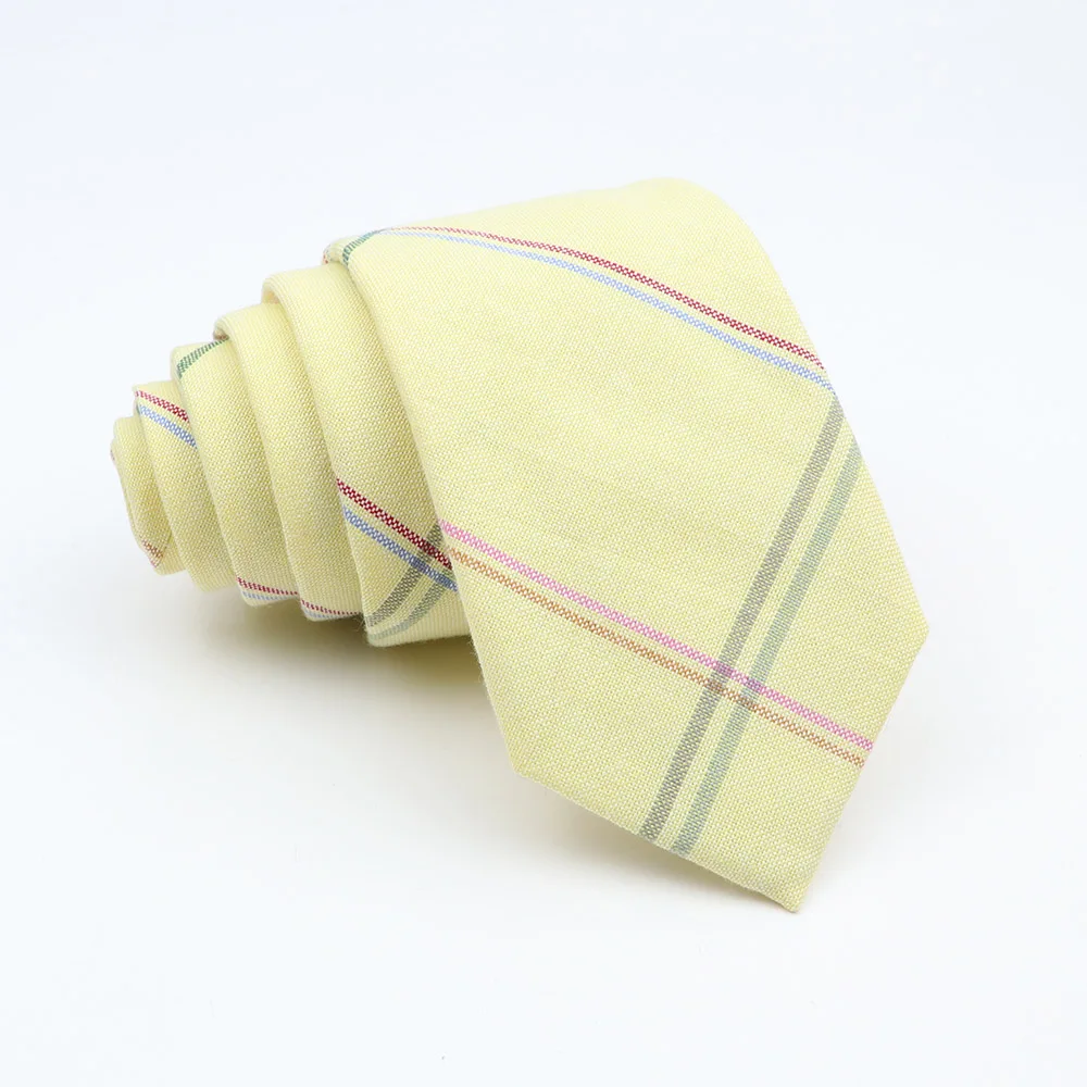 Cotton Plaid Ties For Men Women Casual Pink Green Groom Necktie For Wedding Party Boys Girls SuitsTie Skinny Necktie Gravatas