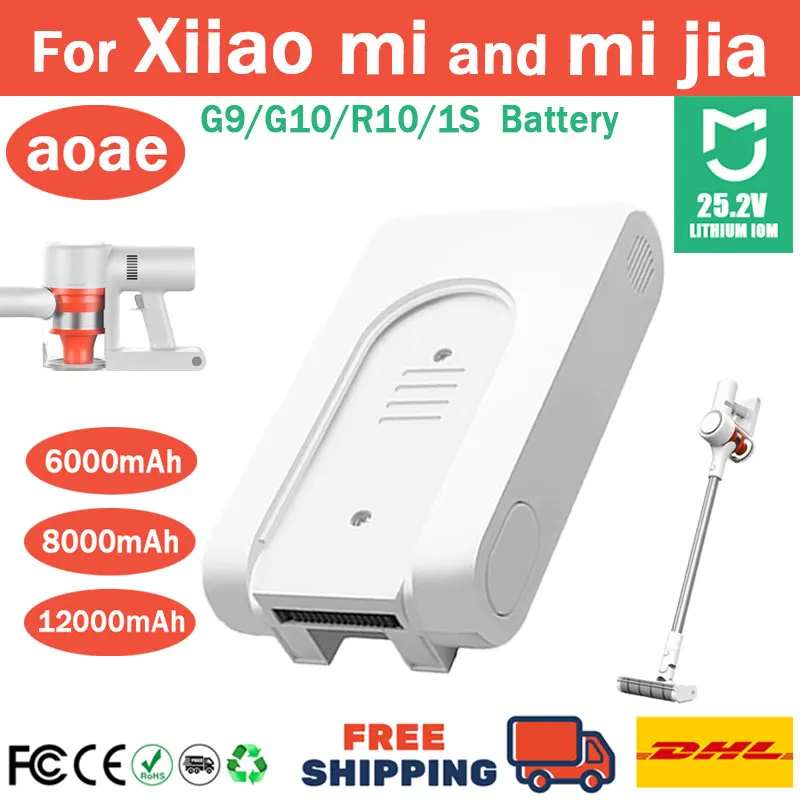 

Подходит для беспроводного пылесоса Xiaomi Mijia Dreame G9 G10 1SR10 с оригинальным литий-ионным аккумулятором 25.2V.
