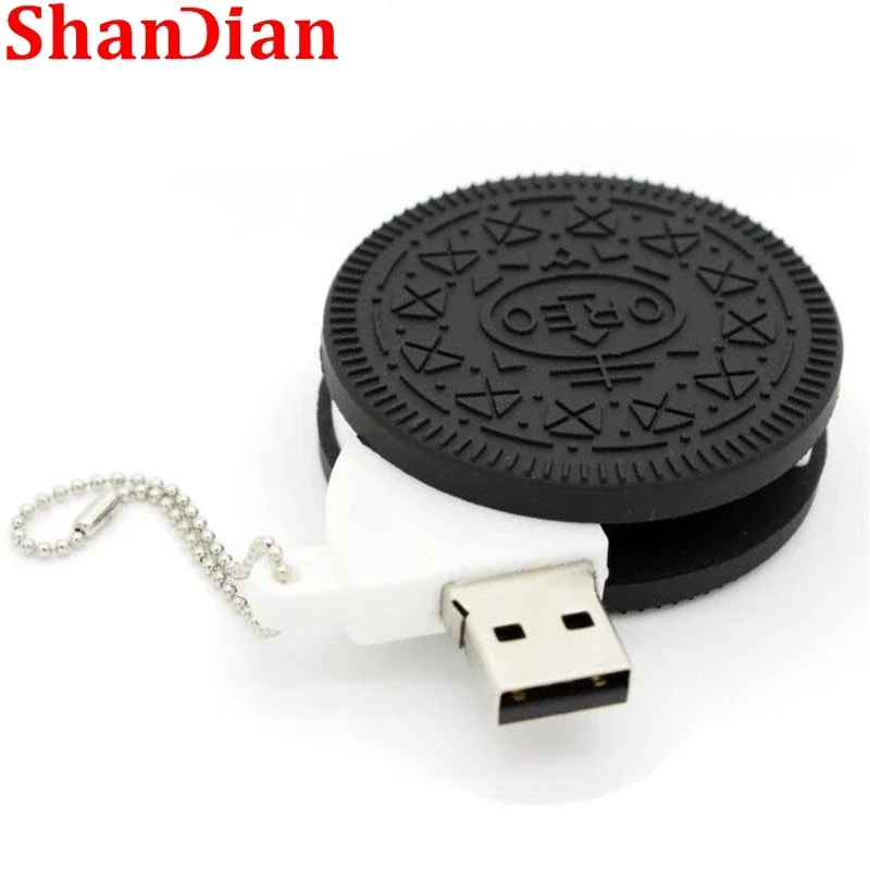 SHANDIAN Pen drive 64GB Chocolate cartoon model USB flash drives Free key chain Memory Stick Real Capacity Business gift U disk