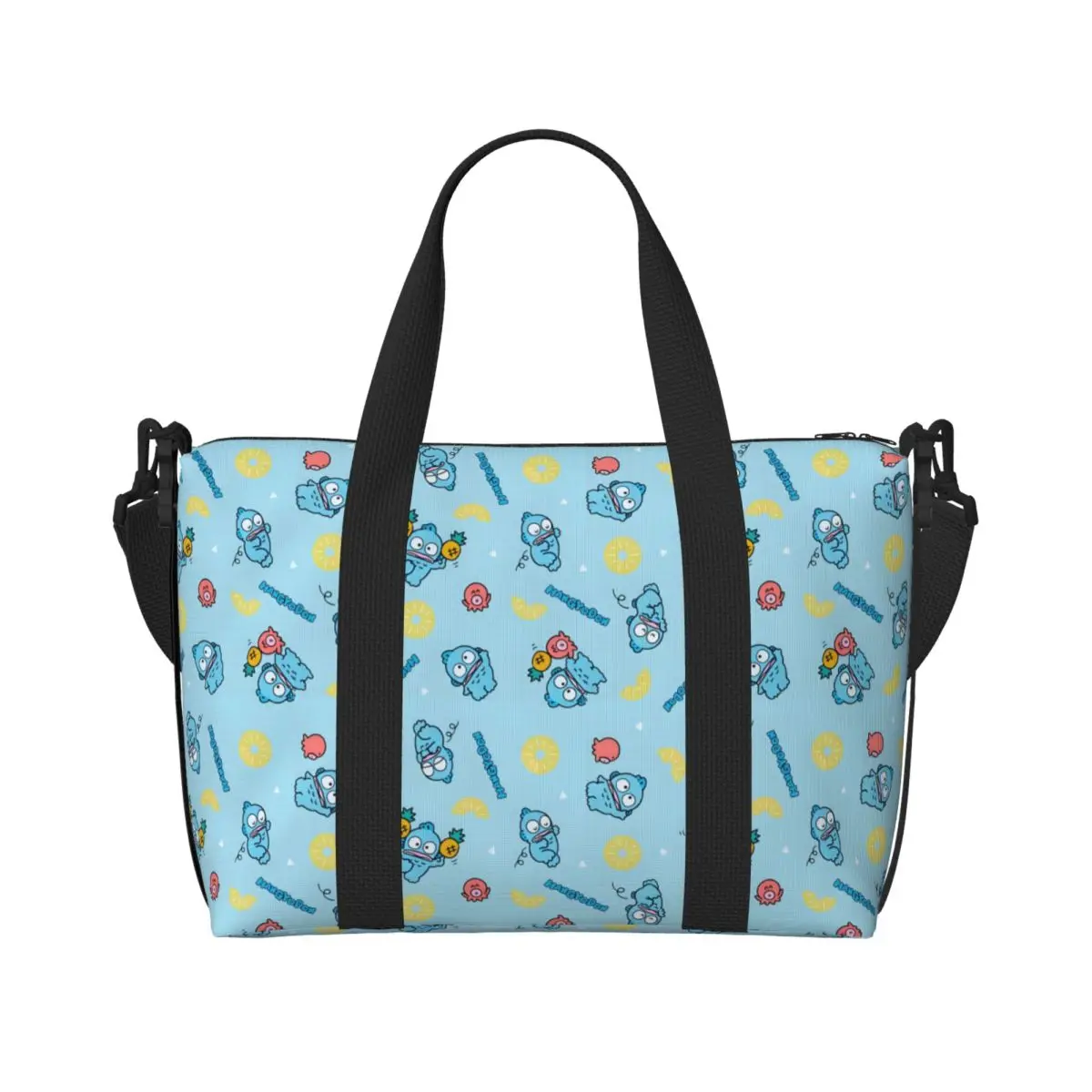 

Custom Large Kawaii Hangyodon Tote Bag Women Ugly Fish Kawaii Cartoon Anime Shopping Shoulder Gym Beach Travel Bag