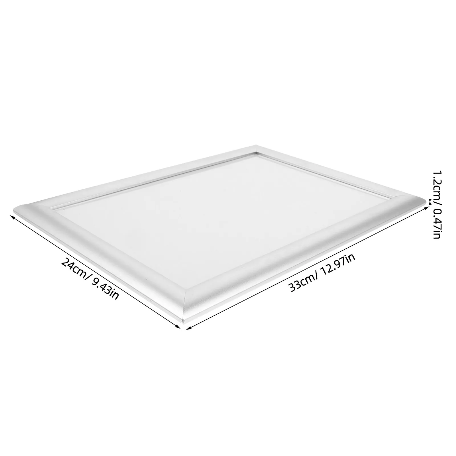 A4 Lightweight Aluminum Alloy Snap Frame Front Loading Elevator Poster Frame Wall Mounted Advertising Sign Holder 12.99x9.45