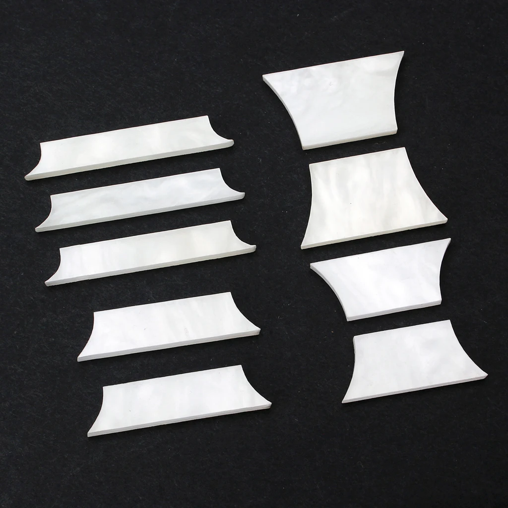 Premium Guitar Inlay Material White Pearl Shell Fretboard Block Set Accessories for Guitar Neck Upgrade